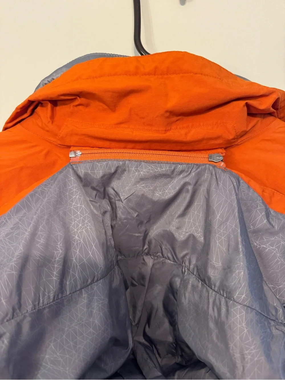 The North Face HyVent Colorblock Ski Jacket Cream Orange Gray Vintage Men's Sz L